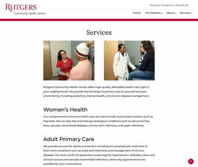 STD Testing at Rutgers Community Health Center