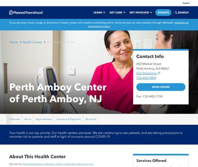 STD Testing at Planned Parenthood of Northern Central and Southern New Jersey, Perth Amboy Center