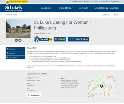 STD Testing at St. Luke's Caring For Women - Phillipsburg