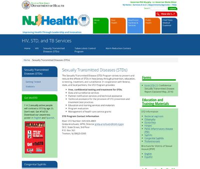 STD Testing at New Jersey Health Department STD Clinic