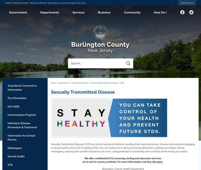 STD Testing at Burlington County Health Department STD Clinic
