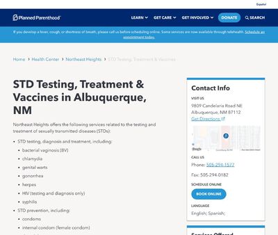 STD Testing at Planned Parenthood Albuquerque