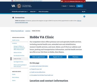 STD Testing at Hobbs VA Clinic