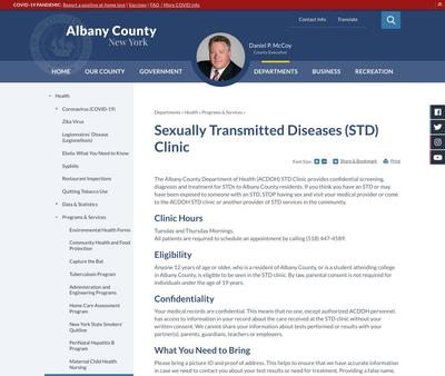 STD Testing at Albany County Health Department