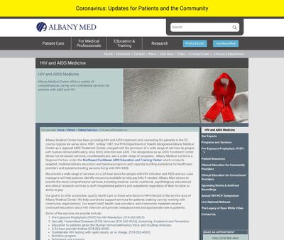 STD Testing at Albany Medical Center-Aids Treatment Center