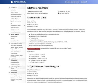 STD Testing at Monroe County Health Department