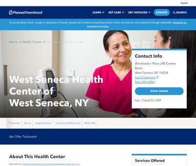 STD Testing at Planned Parenthood of Central and Western New York Incorporated (West Seneca Health Center)