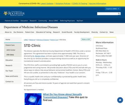 STD Testing at Std Hiv Program Clinic