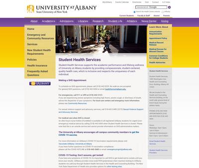 STD Testing at University-Albany Health Center