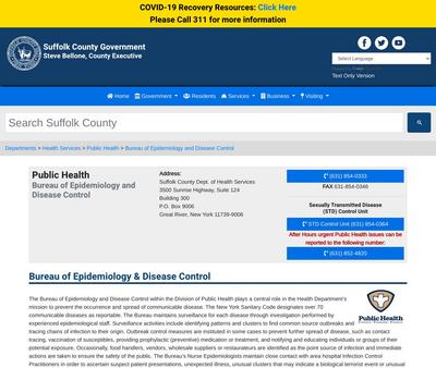 STD Testing at Suffolk County Health Services Department