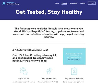 STD Testing at The Alliance for Positive Change