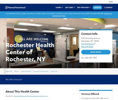 STD Testing at Planned Parenthood –Rochester – University Avenue Health Center
