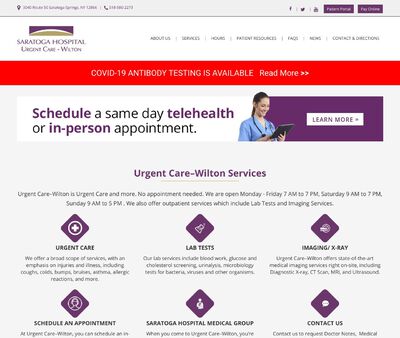 STD Testing at Saratoga Hospital Urgent Care – Wilton