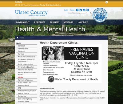 STD Testing at Ulster County Department of Health and Mental Health