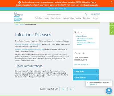 STD Testing at Greenwich Hospital, Infectious Diseases Consultants of Greenwich