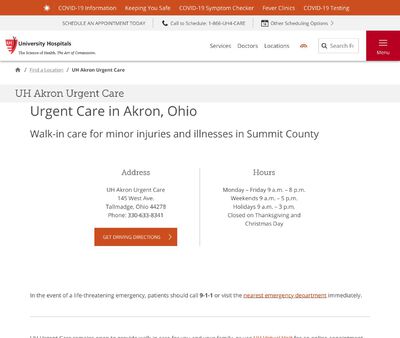 STD Testing at UH Akron Urgent Care