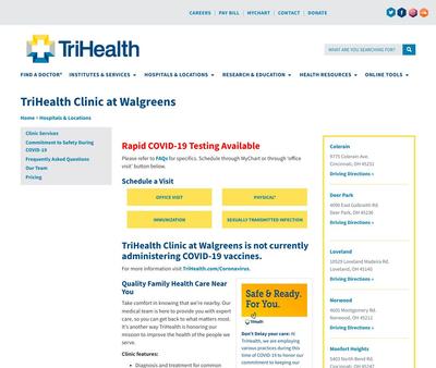 STD Testing at TriHealth Clinic at Walgreens - Monfort Heights