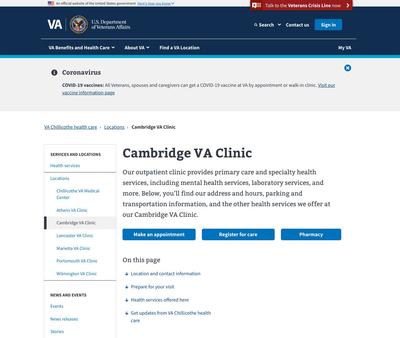 STD Testing at Cambridge VA Clinic