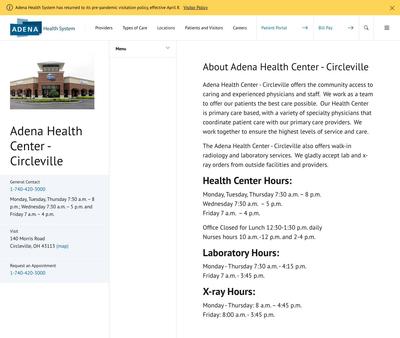 STD Testing at Adena Health Center — Circleville