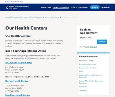 STD Testing at Planned Parenthood Southwest Ohio Region Springfield Center