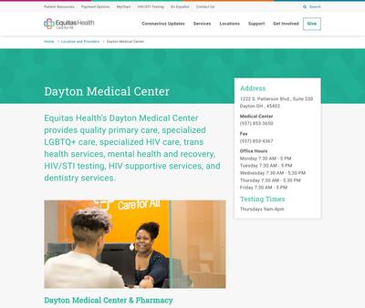 STD Testing at Equitas Health Dayton Medical Center