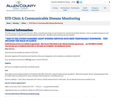 STD Testing at Allen County Health