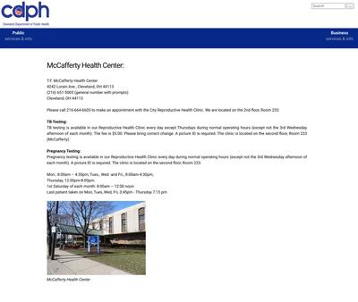 STD Testing at Thomas F. McCafferty Health Center