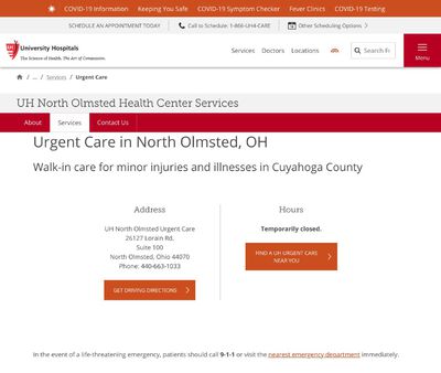 STD Testing at UH North Olmsted Health Center Urgent Care