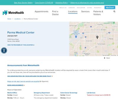 STD Testing at MetroHealth Parma Medical Center