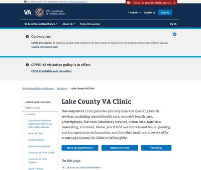 STD Testing at Lake County VA Clinic