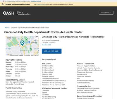 STD Testing at Northside Health Center