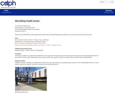 STD Testing at Thomas F. McCafferty Health Center