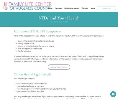 STD Testing at Family Life Center of Auglaize County
