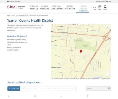 STD Testing at Warren County Combined Health District