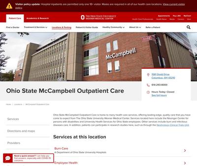 STD Testing at Ohio State McCampbell Outpatient Care