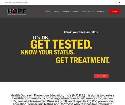STD Testing at Health Outreach Prevention Education Testing Clinic