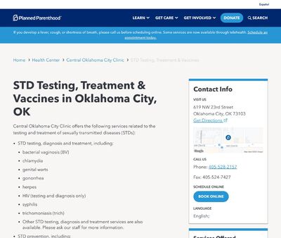 STD Testing at Planned Parenthood Oklahoma City