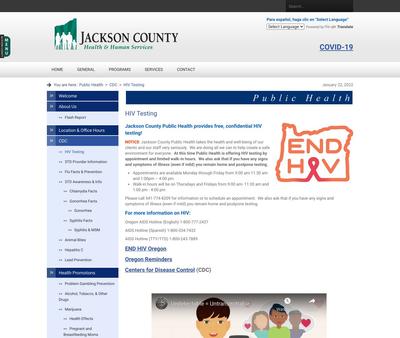 STD Testing at Jackson County Health & Human Services