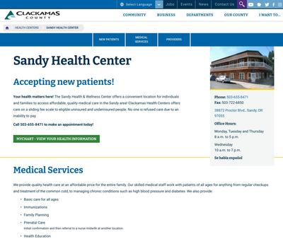 STD Testing at Clackamas County Public Health — Sandy Health Center