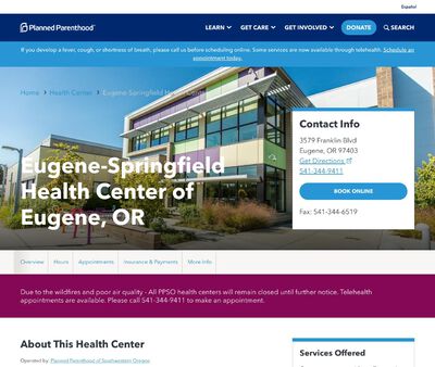 STD Testing at Planned Parenthood of Southwestern Oregon, Eugene-Springfield Health Center