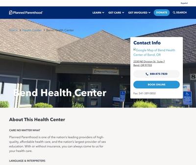 STD Testing at Planned Parenthood - Bend Health Center