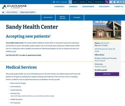 STD Testing at Sandy Health Center