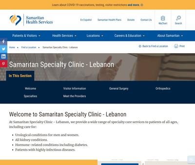 STD Testing at Samaritan Specialty Clinic - Lebanon