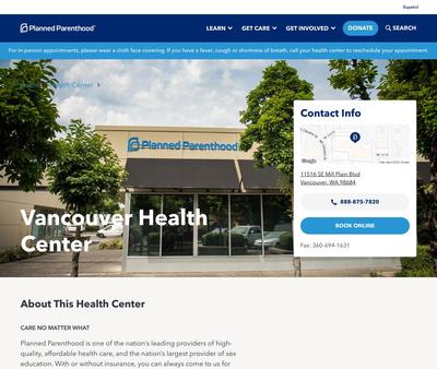 STD Testing at Planned Parenthood - Vancouver Health Center