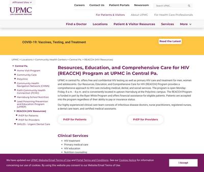 STD Testing at PinnacleHealth REACCH Program