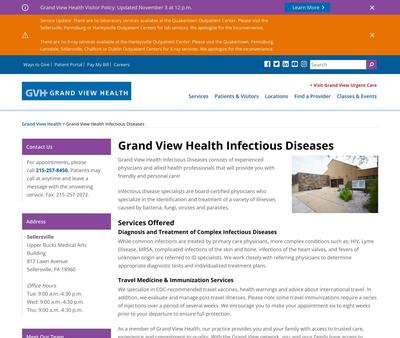 STD Testing at Grand View Health Infectious Diseases