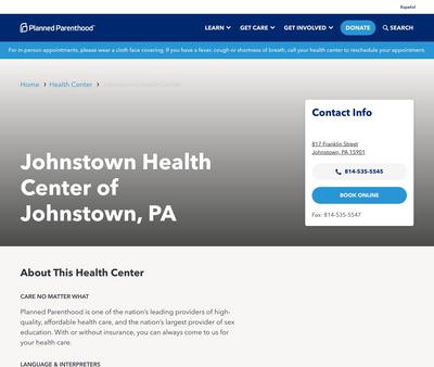 STD Testing at Planned Parenthood - Johnstown Health Center