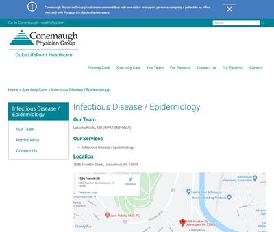 STD Testing at Conemaugh Physician Group - Infectious Disease / Epidemiology