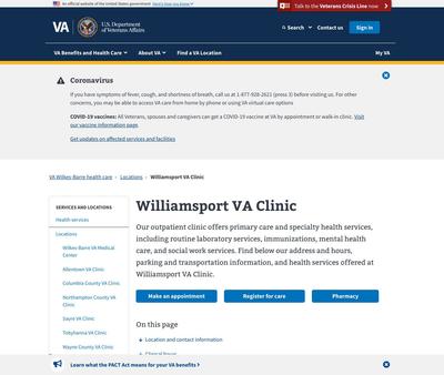 STD Testing at Williamsport VA Clinic