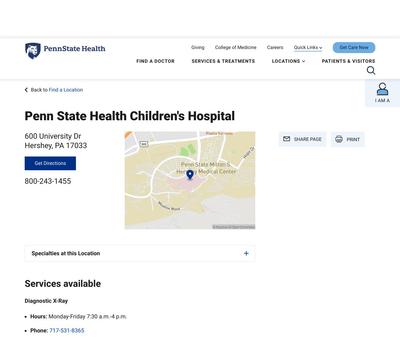 STD Testing at Penn State Health Children's Hospital
